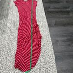 Athleta  Red and White Dusty Shark Bite Striped Maxi Dress Photo 8