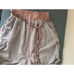 Free People  paperbag belted shorts striped size S lounge cozy Photo 7