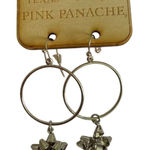 Pink Panache Silver Hoop with Christmas Bow Earrings in Silver​ Photo 0