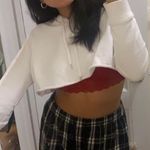 Athleta Super Cropped White Hoodie Photo 0