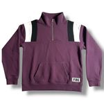 PINK Victoria's Secret Burgundy 1/4 Zip Logo Sweatshirt Pocket Soft Cozy Size XS Photo 1