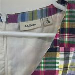 LL Bean Madras Plaid Dress 8 Cotton Patchwork Preppy Lined V Neck sleeveless Red Photo 7