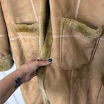 Fitz Wright tan faux suede faux fur Sherpa trim long Penny Lane Photo 5