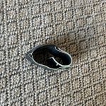 Rebel Designs Round Disc with Metal Rim Leather Cuff Wrist Bracelet Blue Photo 3