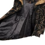 Black Rivet Vintage 90s Y2K  Women Brown Paisley Jacket Size Large Faux Fur Trim Photo 6