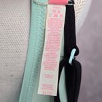 Victoria's Secret  Blue Black Silver Retro Padded Bikini Top Swimwear 34DD Photo 5