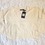 Brave Soul  by Asos Kansas V Neck Knit Women’s Sweater Ivory size Small Photo 5