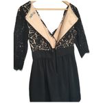 Eliza J Cocktail Skater Lace Faille Bodice Pocket Lined LBD Little Black Dress 6 Photo 11