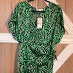 Michael Kors green/black wrap dress. P2P 20” length 33” SIZE SMALL nwt Photo 1