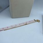 Vintage 1997 Avon Baguette heart necklace. Gold Photo 4