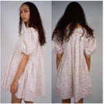 Sandy Liang  Hugo Dress pink floral bow babydoll dress size 6 Photo 2