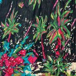 White Stag  maxi tropical sequin crinkle broomstick plus size skirt vacation Photo 4