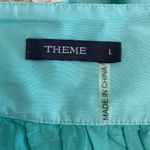 Theme women’s light‎ blue embroidered ruffled silk cotton mini skirt size Large Photo 1