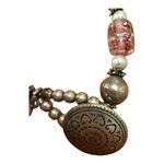 Premier Designs Breast Cancer Oink Silver Charm Bracelet Button Style Closure Pink Photo 3