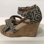 Toms Women’s Platform Woven Diamond Strappy Wedge Sandal Size 7.5 heel 3.75” Photo 1