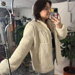 Skies Are Blue Anthropologie  Fleece Sherpa Full Zip Jacket Cream Size XL Photo 1
