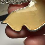 Signed Napier Rhinestone Yellow Praying Angel Brooch Pin Silver Tone Photo 6