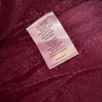 Joseph A  Size Medium Blouse Red 3/4 Sleeve Velvet Rose‎ Semi Sheer Workwear Photo 5