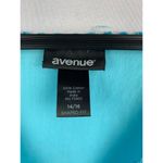 Avenue Womens Plus Size 14/16 Blue Sleeveless Cotton Top With Lace Trim Photo 3