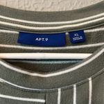 Apt. 9  Green and Ivory Striped Blouse Petites Multi Directional Stripes Top Photo 2