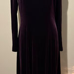 David Warren New York Long Sleeve Velvet Dress in Rich Purple size 8 Photo 0