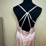 Azazie  Clove English Rose Light Pink A-Line Pleated Stretch Satin Dress SZ 8 Photo 6