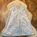 RSQ  Dress Size Large Silky Floral Tie Back Light Blue Womens‎ Photo 0