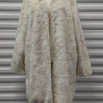 Donna Salyers Fabulous Furs Ivory Faux Fur Coat Plus 3X Long Plush Winter Jacket Photo 0