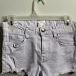H&M Women Lilac Cut Off Jean Shorts Size 2. Photo 1