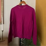 J.Crew  Classic 100% Cotton Cardigan Sweater Button Front Berry Pink NWT Size L Photo 5