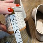 The Odells Leather Lola Mule Chunky Heel Woven Natural Nude Cream Sz 37 US 6.5 Photo 11