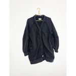 Free People Fresh Start Cardigan Size Medium Oversized Grey Oversize Button Knit Photo 3