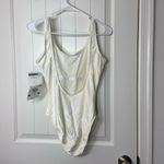 Jantzen NEW  women’s cream soft ribbed textured low‎ cut back one piece swimsuit Photo 6