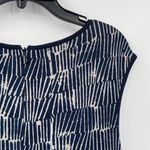 Max Mara  Blue Navy White Print Sheath Stretch Photo 95