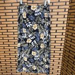 Coldwater Creek  Silk‎ Black Floral Maxi Skirt Size Small Photo 1