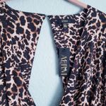 AFRM X Revolve Zelda Leopard Print Slit Dress Black Size L Photo 7