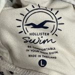 Hollister  Women's Bikini Top Cheetah Print Size Large Black, White & Gray Photo 4