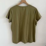 Chico's Chico’s by Chico’s Army Green Shirt Embroidered Medium - Size 1 Photo 5