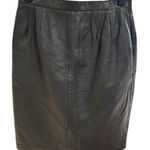 wilson's leather WILSONS Black Genuine Leather Luxe Snake Reptile Textured Skirt Vintage MEDIUM Photo 0