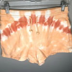 Aritzia TNA Women's Orange Tie Dye Sweat Shorts Size Small Photo 0