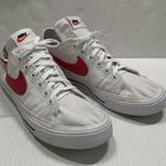 Nike  Court Legacy Shoes Womens 9.5 White Pink Canvas Low Top Sneakers CZ0294-102 Photo 0