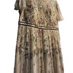 Mac Duggal NWT Floral Sequined Embellished High Neck Butterfly Sleeve Gown SZ 14 Photo 8