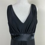 Jones Wear Dress 14 Black Empire A-Line Knee Length Pleat V-Neck Cocktail Party Photo 1