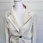 Diesel Vintage Off White Jacket/Blazer Embroidered Finish 100% Cotton. Size L Photo 5