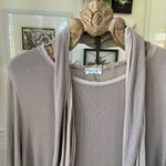 NWT Catherine Lillywhite Taupe Tunic Knit Top with Scarf XL Tan Photo 1