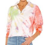 RE/DONE Hanes 70s Neon Space Dye Half Zip Sweatshirt Medium NWT Photo 0