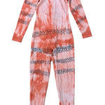 Orange Pink Tie Dye Bodysuit XS S Long Sleeve Yoga Activewear Photo 0