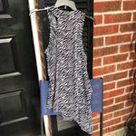 Thalia Sodi  Animal Print Black white asymmetrical blouse L Photo 6