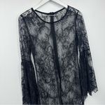 Vintage Y2K Style Black Lace Sheer Dress Size Small Whimsical Goth Grunge Photo 3