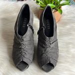 Guess  • side zip peep toe rouched bootie heels Photo 64